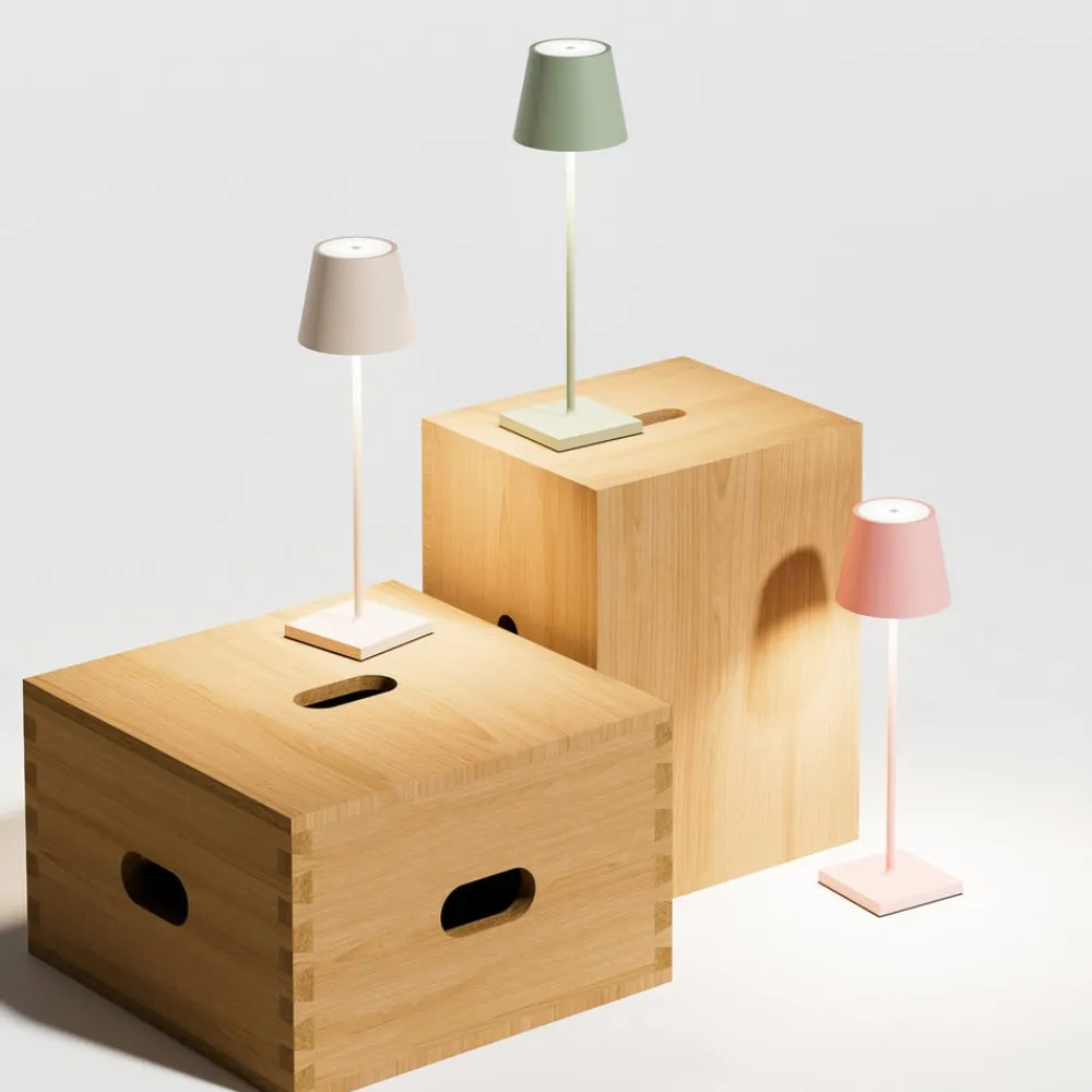 Dekorationsbelysning|Terrassebelysning ^ Sigor Nuindie LED genopladelig bordlampe, USB-C, salviegrøn, IP54, dæmpbar