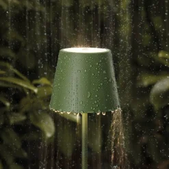 Dekorationsbelysning|Terrassebelysning ^ Sigor Nuindie LED genopladelig bordlampe, USB-C, grangrøn, IP54, dæmpbar