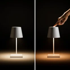 Dekorationsbelysning|Terrassebelysning ^ Sigor Nuindie mini LED genopladelig bordlampe, USB-C, hvid, IP54, dæmpbar