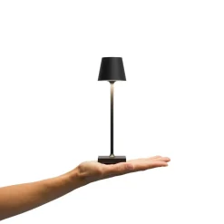 Sigor Dekorationsbelysning|Terrassebelysning > Nuindie pocket LED genopladelig bordlampe, sort, IP54, dæmpbar
