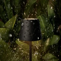 Sigor Dekorationsbelysning|Terrassebelysning > Nuindie pocket LED genopladelig bordlampe, sort, IP54, dæmpbar