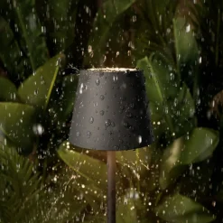 Dekorationsbelysning|Terrassebelysning ^ Sigor Nuindie pocket LED genopladelig bordlampe, grafit, IP54, dæmpbar
