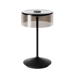 Dekorationsbelysning|Terrassebelysning ^ Sigor Numotion LED genopladelig bordlampe, sort, glas, IP54, dæmpbar