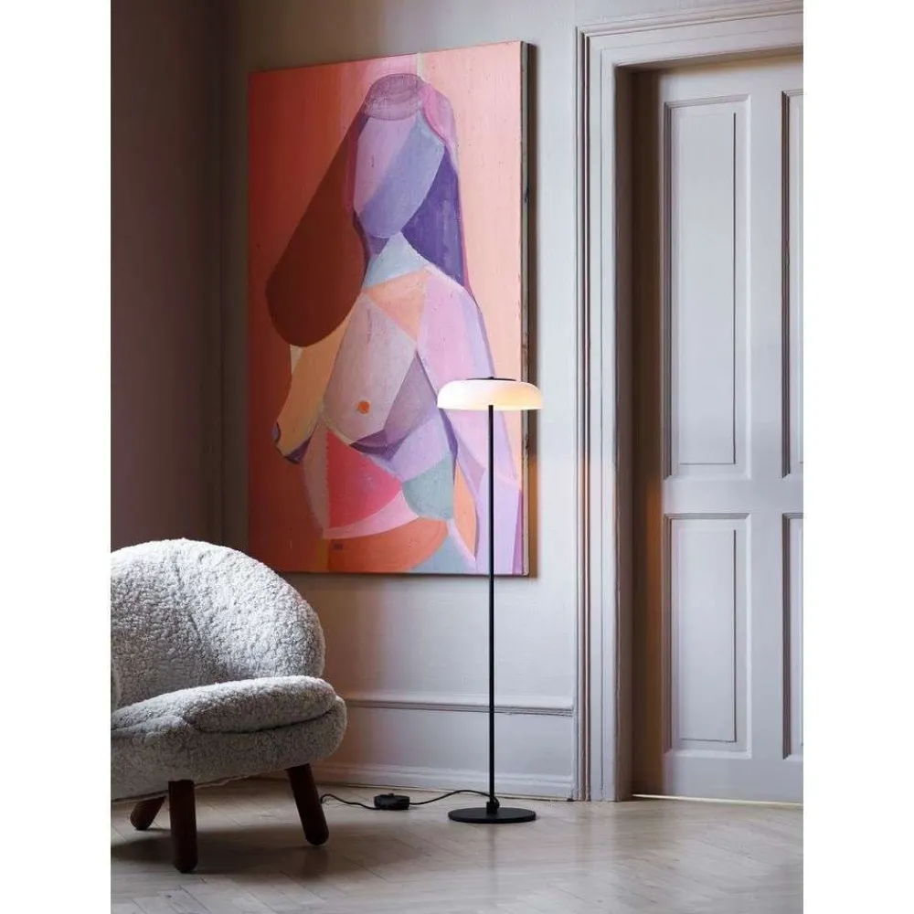 Gulvlamper ^ Nuura Aps Nuura LED-gulvlampe Blossi, højde 120 cm, sort/opal