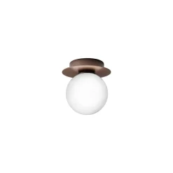 Nuura Aps Væg- Og Spejllamper > Nuura Liila 1 væg-/loftlampe, Ø 14 cm IP44, bronze/opal