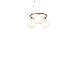 Lysekroner ^ Nuura Aps Nuura lysekrone Miira 3 Circular, Ø 54 cm, bronze/opal