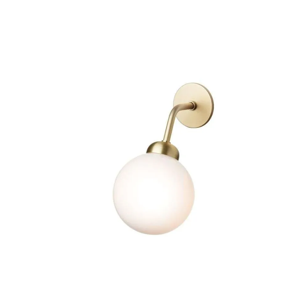 Nuura Aps Væglamper > Nuura væglampe Apiales fast kablet 22 cm, messing/opal