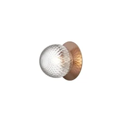 Nuura Aps Væg- Og Spejllamper > Nuura væglampe Liila 1, Ø 16,5 cm, IP44, bronze/klar