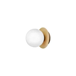 Nuura Aps Væg- Og Spejllamper > Nuura væglampe Liila 1, Ø 14 cm, IP44, guld/opal
