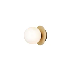 Nuura Aps Væg- Og Spejllamper > Nuura væglampe Liila 1, Ø 14 cm, IP44, guld/opal