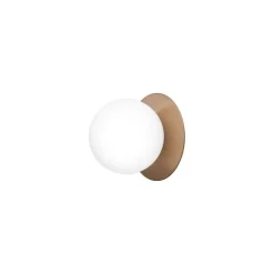 Nuura Aps Væg- Og Spejllamper|Væglamper > Nuura væglampe Liila 1, IP44, Ø 16,5 cm, bronze/opal