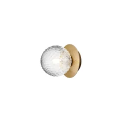 Væg- Og Spejllamper ^ Nuura Aps Nuura væglampe Liila 1, IP44, Ø 14 cm, guld/klar