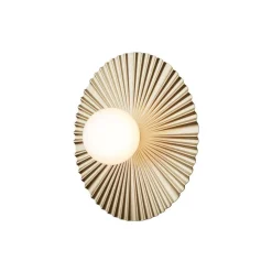 Nuura Aps Væg- Og Spejllamper > Nuura væglampe Liila Muuse, Ø 42 cm, IP44, guld/opal