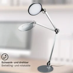 Arbejdsrum/Kontor|Bordlamper ^ Briloner Office LED-skrivebordslampe, antracit, CCT