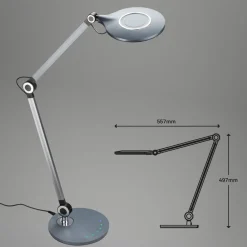 Arbejdsrum/Kontor|Bordlamper ^ Briloner Office LED-skrivebordslampe, antracit, CCT