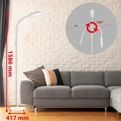 Briloner Arbejdsrum/Kontor|Gulvlamper > Office Step LED-gulvlampe, hvid, kan dæmpes, CCT