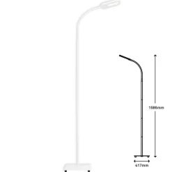 Briloner Arbejdsrum/Kontor|Gulvlamper > Office Step LED-gulvlampe, hvid, kan dæmpes, CCT