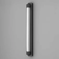 Væg- Og Spejllamper ^ OLEV LED-væglampe CHARMER, sort metal/glas 2.700 K IP44