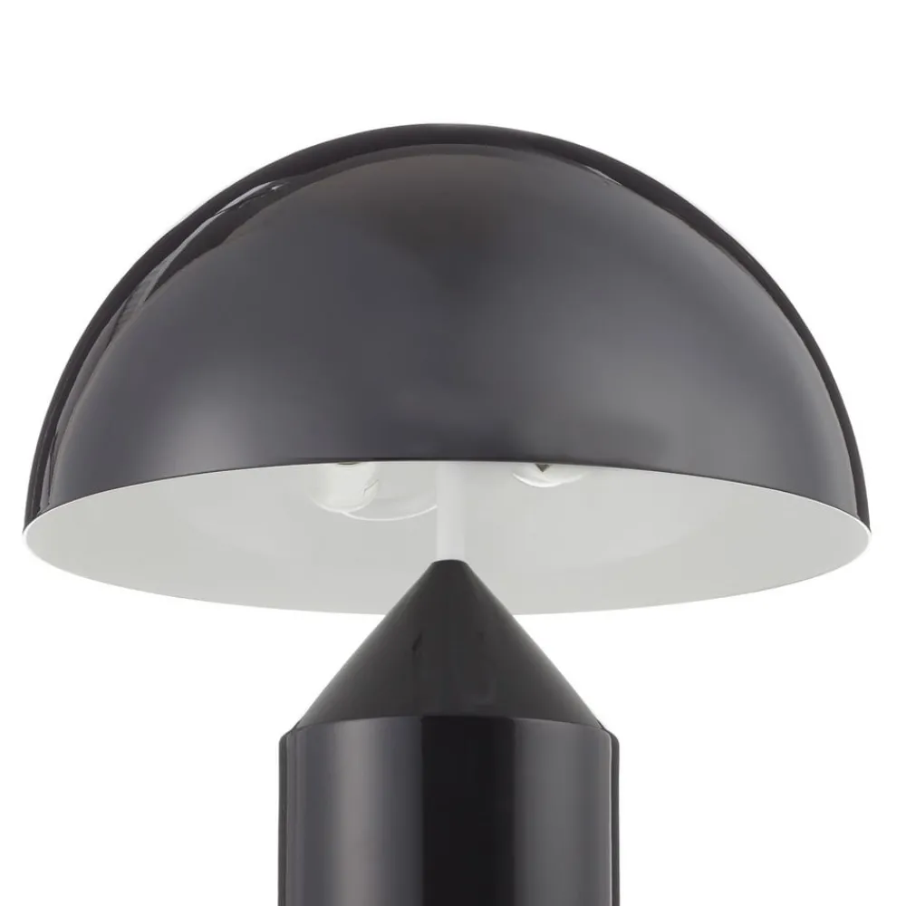 Bordlamper ^ Oluce Atollo bordlampe, dæmpbar, Ø38cm, sort