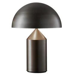 Bordlamper ^ Oluce Atollo bordlampe, dæmpbar, Ø38cm, bronze