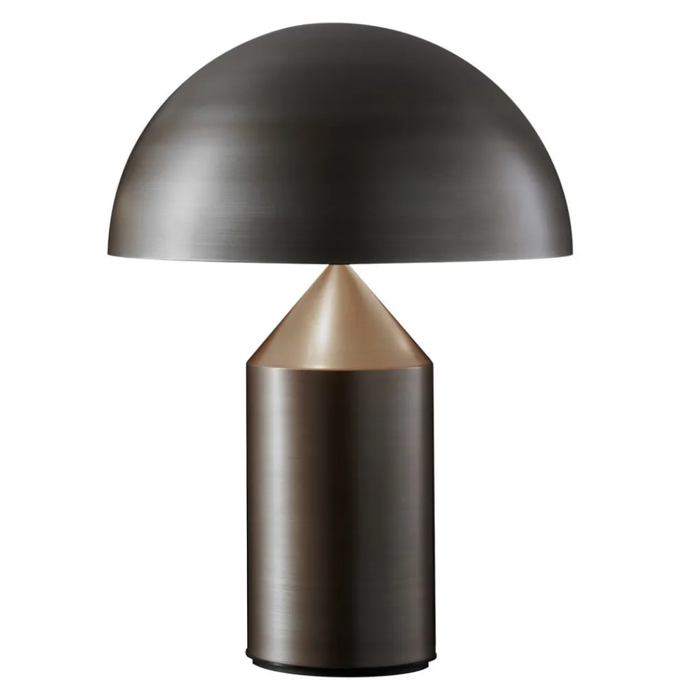 Bordlamper ^ Oluce Atollo bordlampe, dæmpbar, Ø38cm, bronze