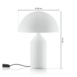 Bordlamper ^ Oluce Atollo - bordlampe i Murano-glas, 50 cm