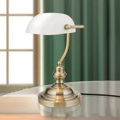 ORION Arbejdsrum/Kontor|Bordlamper > Onella bordlampe i banklampe opal