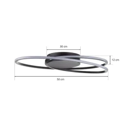 Loftlamper ^ Freelight Ophelia LED-loftlampe, sort