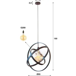 Pendellamper|Pendellamper ^ Zijlstra Orbit hængelampe, 3 ringe, 1 lyskilde, sort