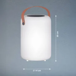 Solcellelamper ^ FH Lighting Orno LED-solar-bordlampe, varmhvid og RGB