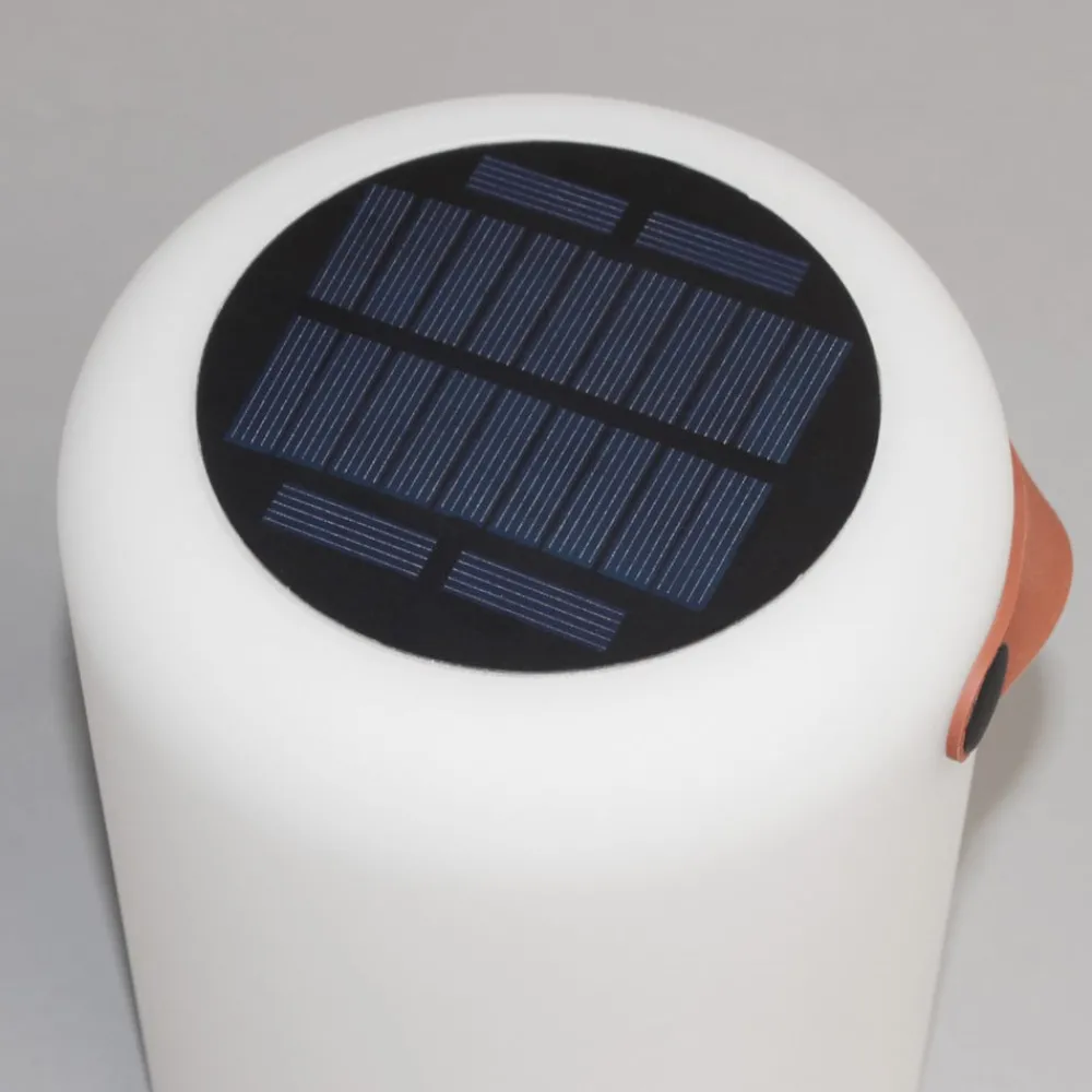 Solcellelamper ^ FH Lighting Orno LED-solar-bordlampe, varmhvid og RGB