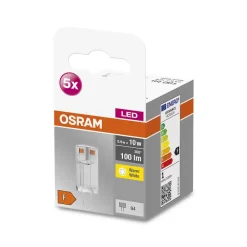 Led Pærer ^ OSRAM Base PIN LED-stiftsokkelpære G4 0,9 W 100 lm 5 stk