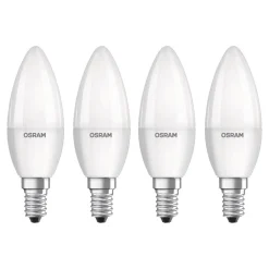 Led Pærer ^ OSRAM Base Retro LED-kerte E14 4,9 W 4 stk 2.700 K