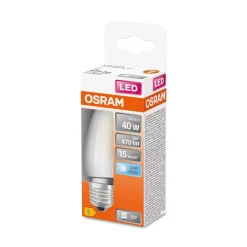 OSRAM Led Pærer > Classic LED-kerte E27 4 W 4.000 K mat