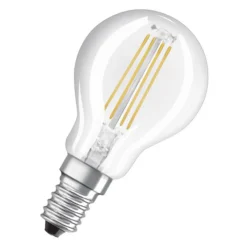 Dæmpbar Led-Pære ^ OSRAM Classic P LED-pære E14 4W 827 dæmpbar 3 trin