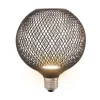 Led Pærer ^ OSRAM Decor LED Flat Globe E27 3,5W sort 2.700K metal