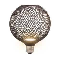 Led Pærer ^ OSRAM Decor LED Flat Globe E27 3,5W sort 2.700K metal