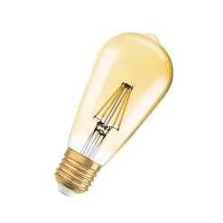 Dæmpbar Led-Pære|Filament Pære ^ OSRAM 1906 E27 6,5W LED ST64 824 guld dæmpbar 2 stk