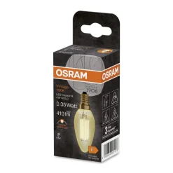 OSRAM Filament Pære > filament kertepære Vintage 1906, E14 Filament 4W 824 gold