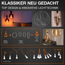 OSRAM Filament Pære > filament kertepære Vintage 1906, E14 Filament 4W 824 gold