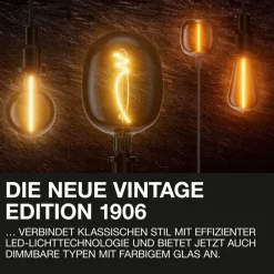 OSRAM Filament Pære > filament kertepære Vintage 1906, E14 Filament 4W 824 gold
