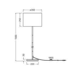 OSRAM Gulvlamper|Gulvlamper > gulvlampe Decor Felt Weaving Cans, grå, 1 lyskilde, E27