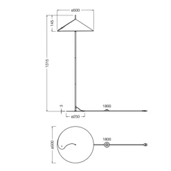 OSRAM Gulvlamper|Gulvlamper > gulvlampe Decor Flip, blå, filt, E14, justerbar