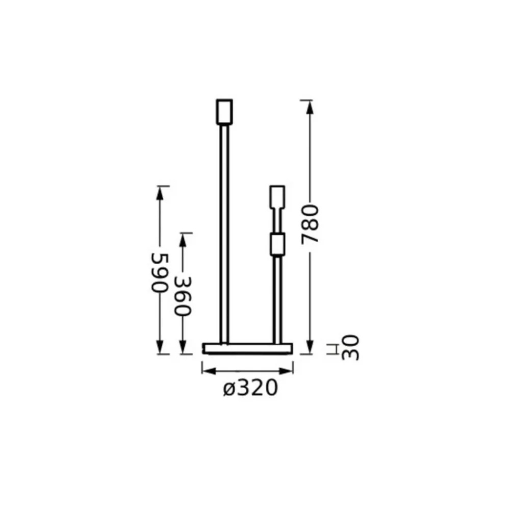 Gulvlamper|Gulvlamper ^ OSRAM gulvlampe DECOR STICK, beige, højde 78 cm, 3 lyskilder