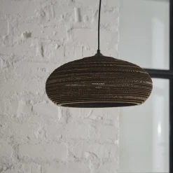 OSRAM Pendellamper > hængelampe DROP, brun, Ø 40 cm, bølgepap, E27