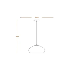OSRAM Pendellamper > hængelampe DROP, brun, Ø 40 cm, bølgepap, E27