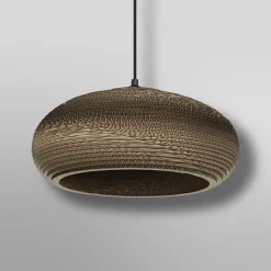OSRAM Pendellamper > hængelampe DROP, brun, Ø 40 cm, bølgepap, E27