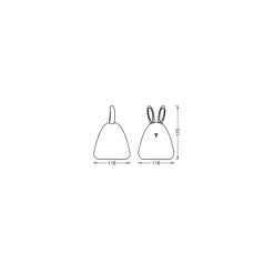 Natlys ^ OSRAM LED-batteridrevet natlampe NIGHTLUX RABBIT hvid USB RGB touch