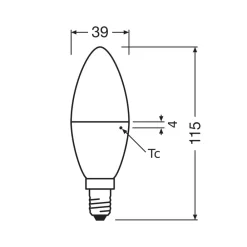 OSRAM Led Pærer > LED Classic Star, stearinlys, mat, E14, 7,5 W, 2.700 K