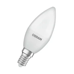 Led Pærer ^ OSRAM LED Classic Star, stearinlys, mat, E14, 7,5 W, 4.000 K